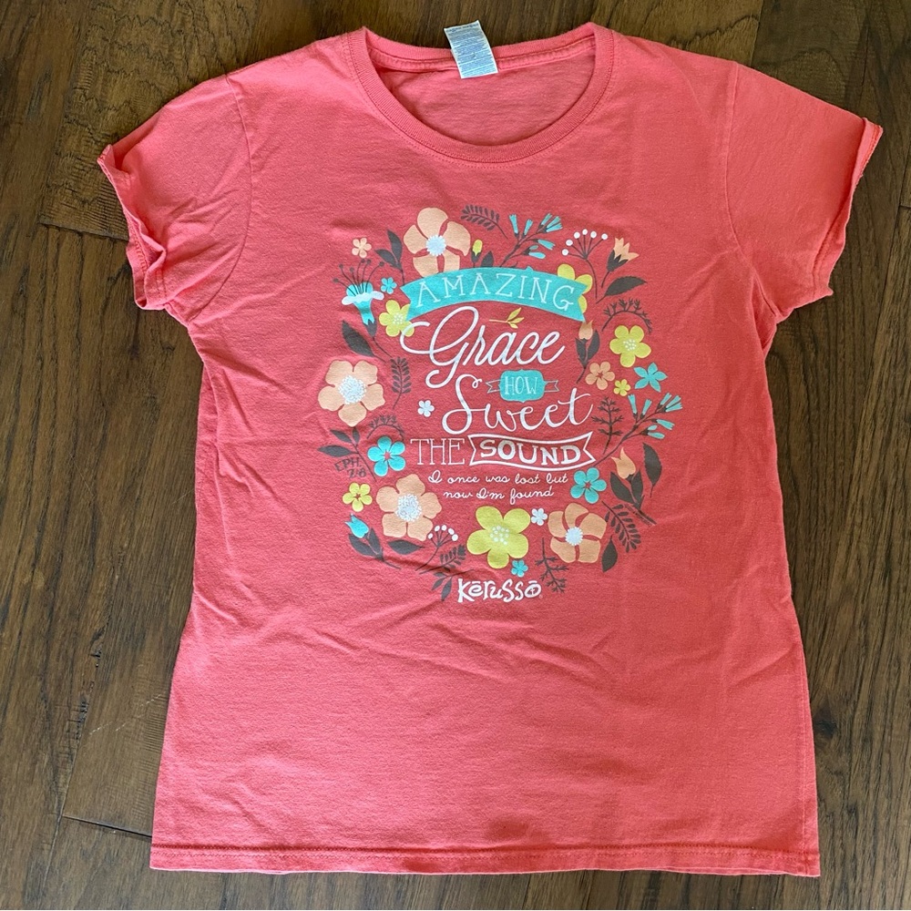 Christian “Amazing Grace” Pink Graphic T-Shirt
